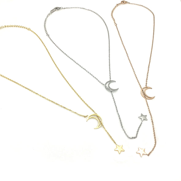 Chic Vibe Moon & Star Choker Necklace