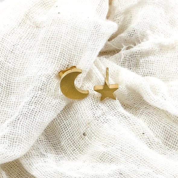 Moon & Star Earrings