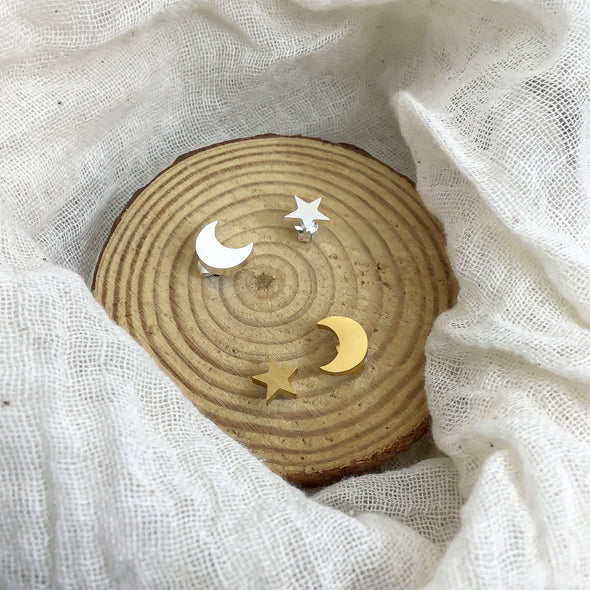 Moon & Star Earrings