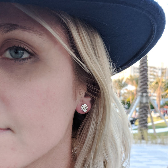 Monstera Earrings