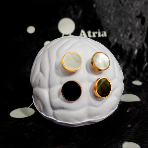 Chic Vibe New & Full Moon Stud Earrings
