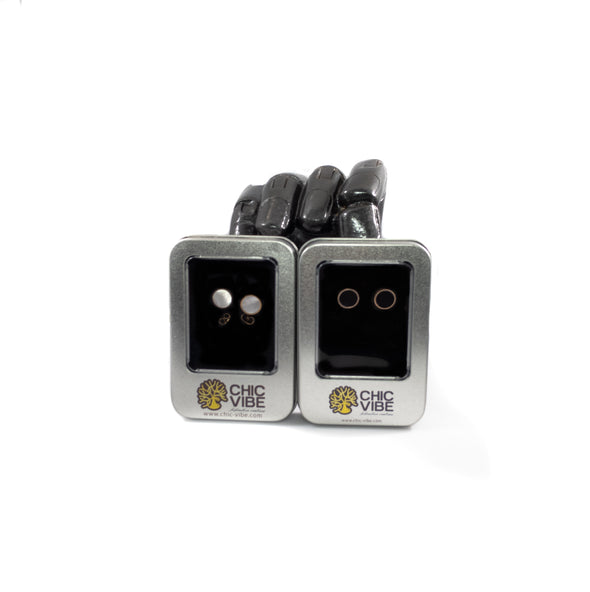Chic Vibe New & Full Moon Stud Earrings